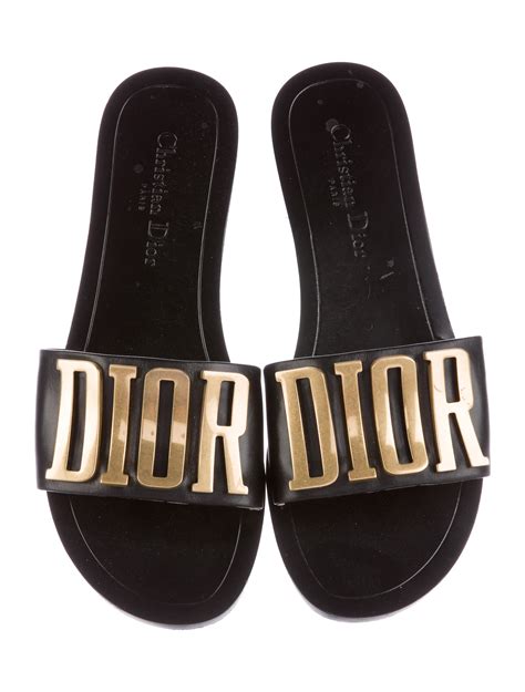 black and white dior slides|christian Dior slides women's.